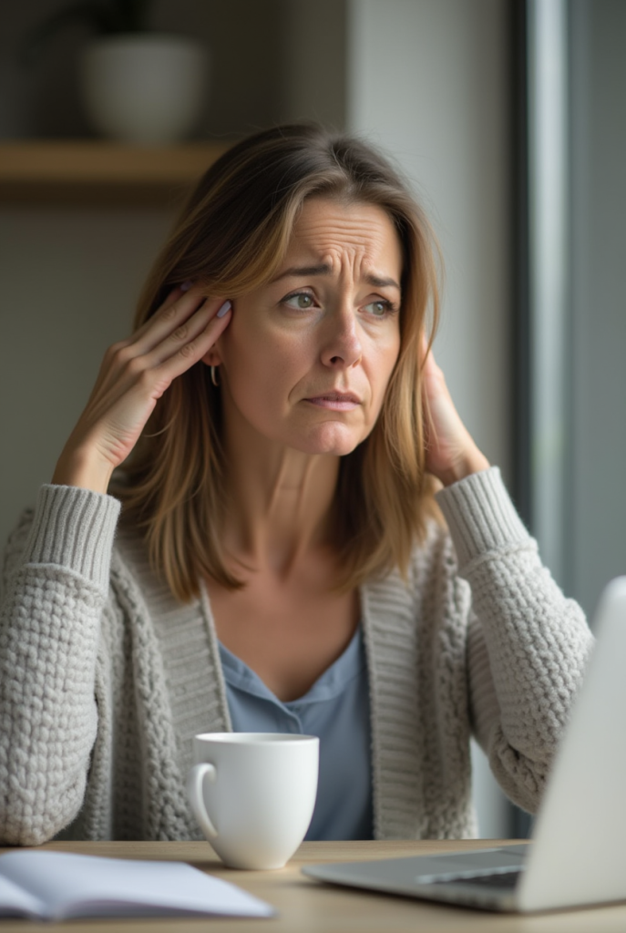 Mature woman with brain fog